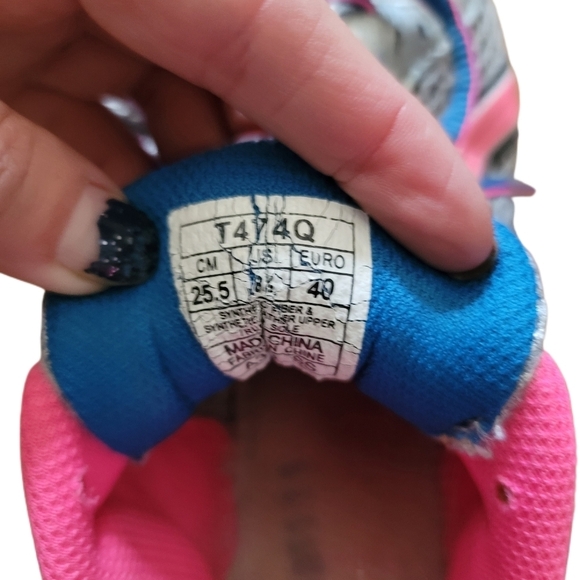 Asics Sneakers Womens Size 8.5 Gray Gel Contend T474Q - Picture 7 of 8